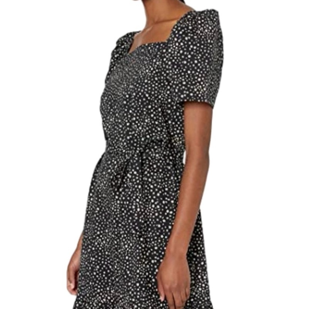 Levi's NEW Bailey Cotton Midi Dress Black & White Floral Women’s Size Large - Picture 3 of 8